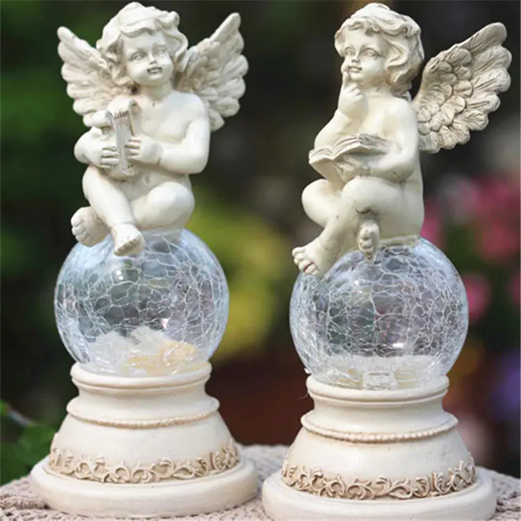 Fashionable Angel Solar Garden Decoration Resin Light