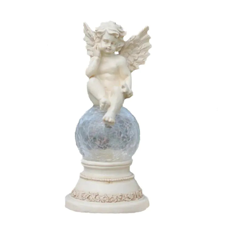 Fashionable Angel Solar Garden Decoration Resin Light