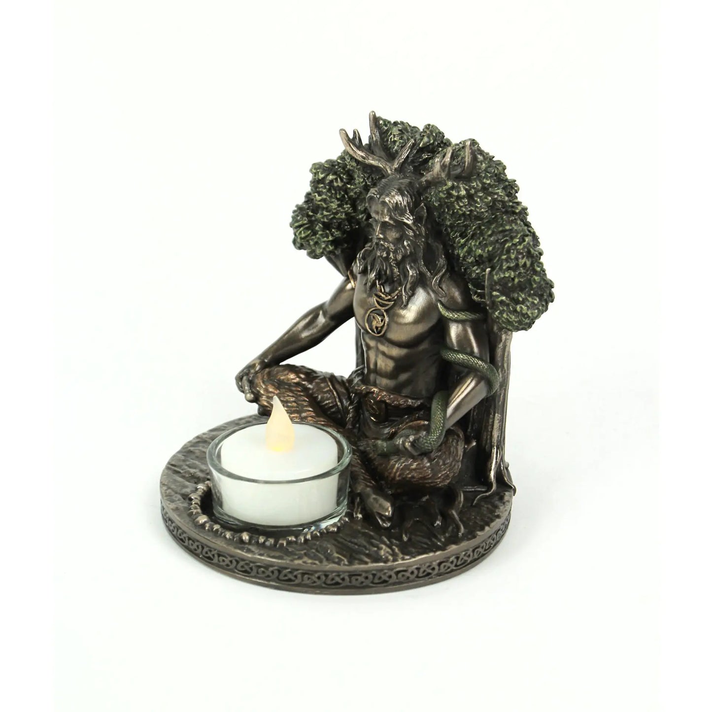 Miniature Men Statue Candlestick for Home and Garden Decor