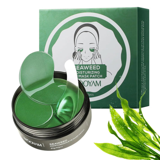 GUOYAOLIFU Under Eye Patch for Dark Circles and Puffy EyesHydrating Eye Masks Smooth Wrinkles and Under-eye EggMoisturizing Under Eye Pads For WomenSeaweed Eye Mask Patch-60 Pcs