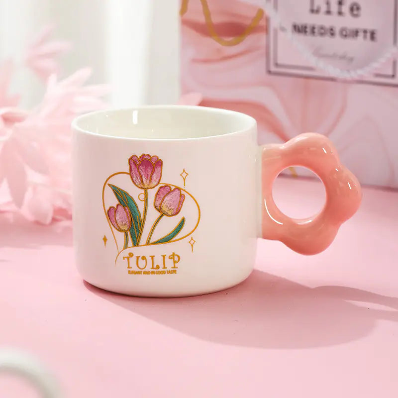 Ceramic Tulip Mug Gift Box for Friends and Occasions