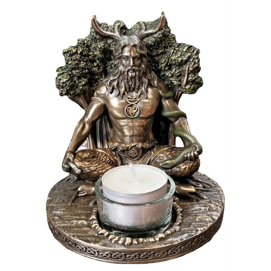 Miniature Men Statue Candlestick for Home and Garden Decor